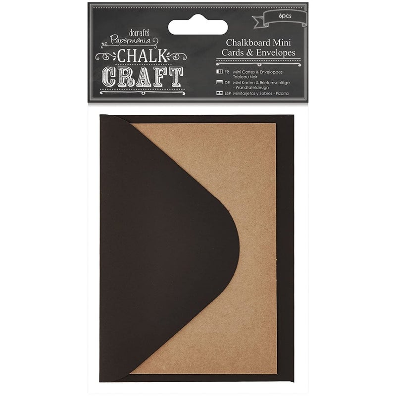 docrafts Chalk Craft Chalkboard Cards and Envelopes  Mini - Image 1